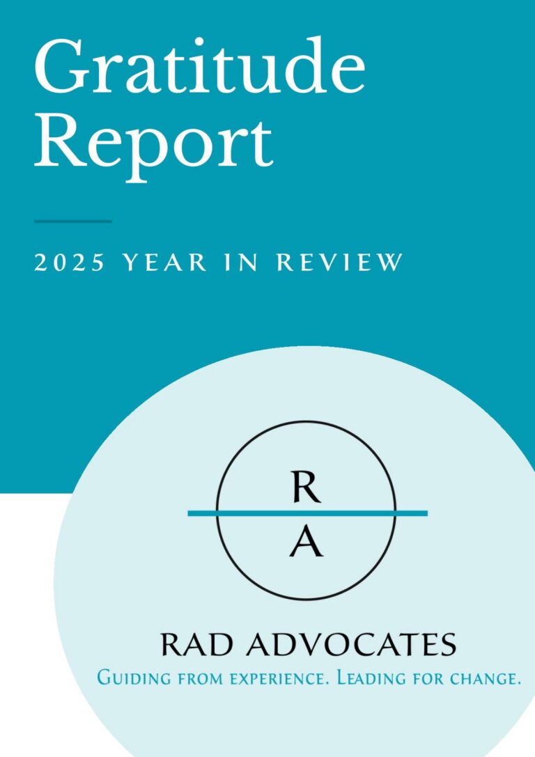 Cover of the RAD Advocates 2025 Annual Gratitude Report